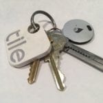 Keychain with Tile and Trackr trackers