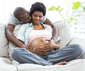 Black pregnant couple